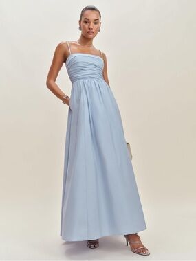 New REFORMATION Sz 2 Kastoria Dress Ice Water Light Blue